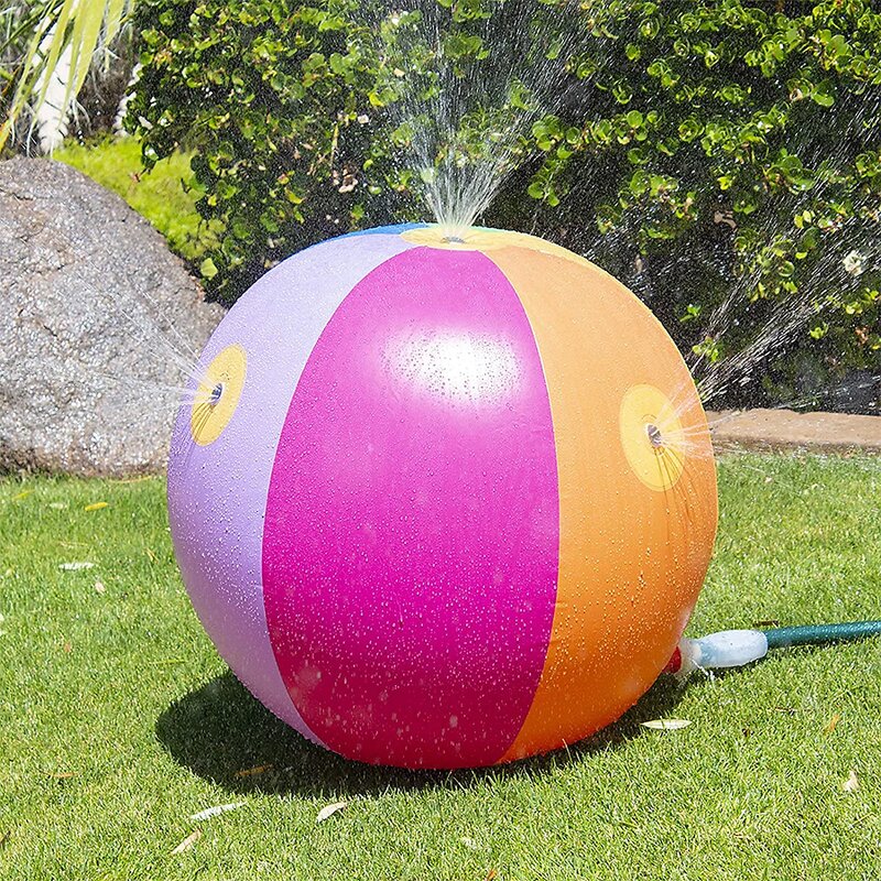 Inflatable Sprinkler Ball - 60cm PVC Beach Family Water Games Summer Toy