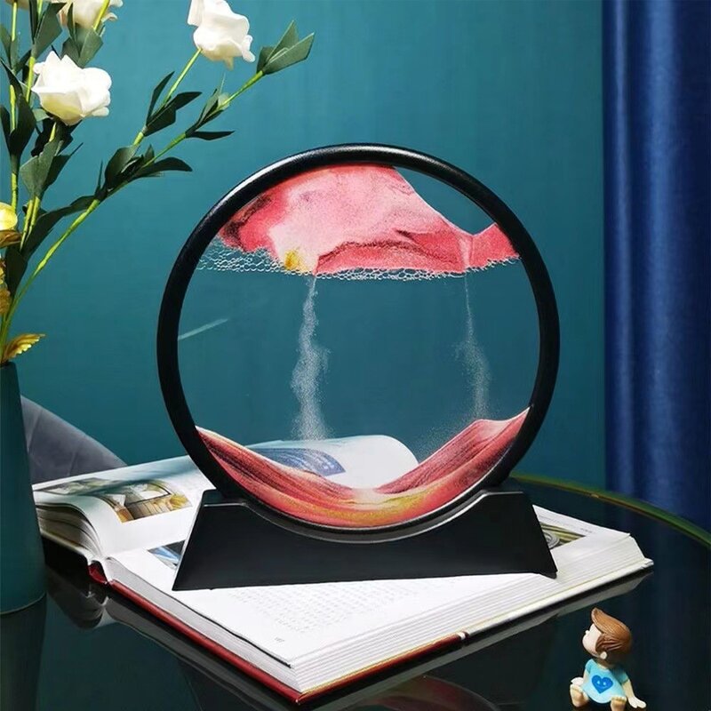 3D Quicksand Art - Deep Sea Landscape Glass Relaxing Home Office Desk Decor
