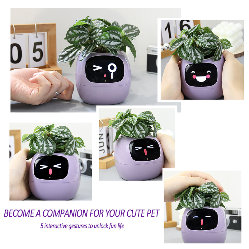 AI Pet Planter - Cute Digital Pot Kids Smart Interaction Balcony Desktop Gift