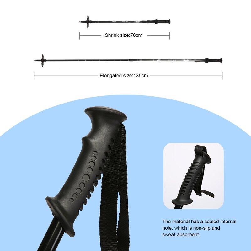 Nordic Walking Ski Pole - Custom Wholesale Lightweight Cross Country Alpine Outdoor