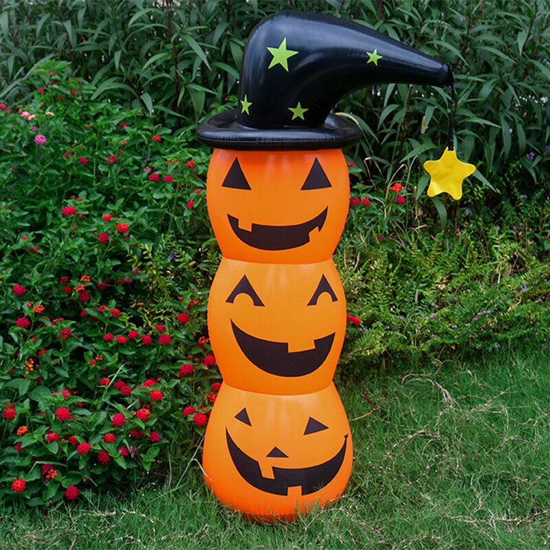 Stackable Pumpkin Tumbler - Witch Hat Ghost Faces Trick or Treat Party Decor