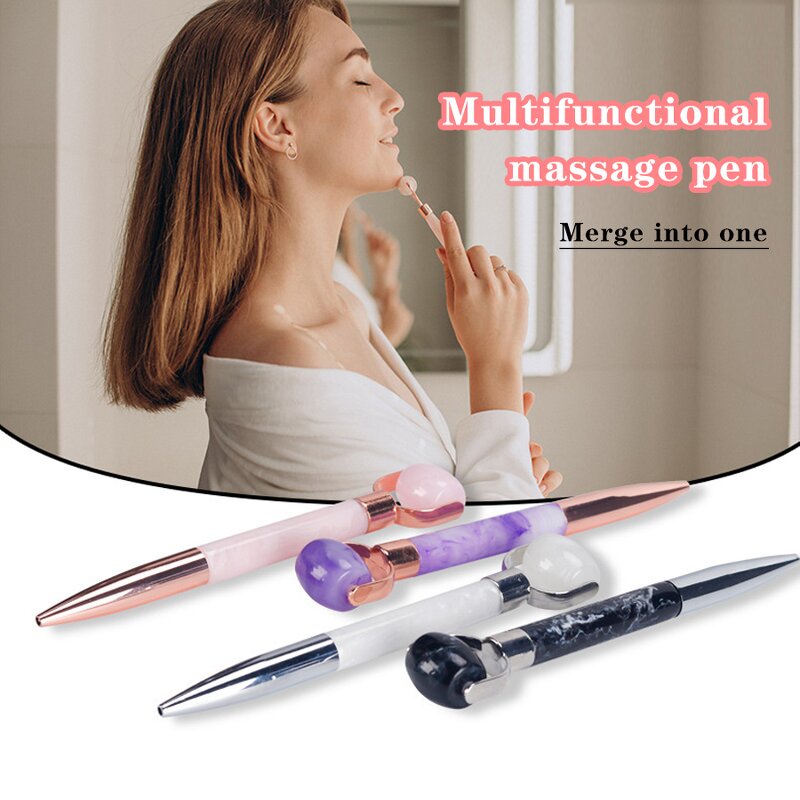 Jade Facial Roller Pen - Wholesale Custom Luxury Logo Printed Ballpoint Beauty Tool