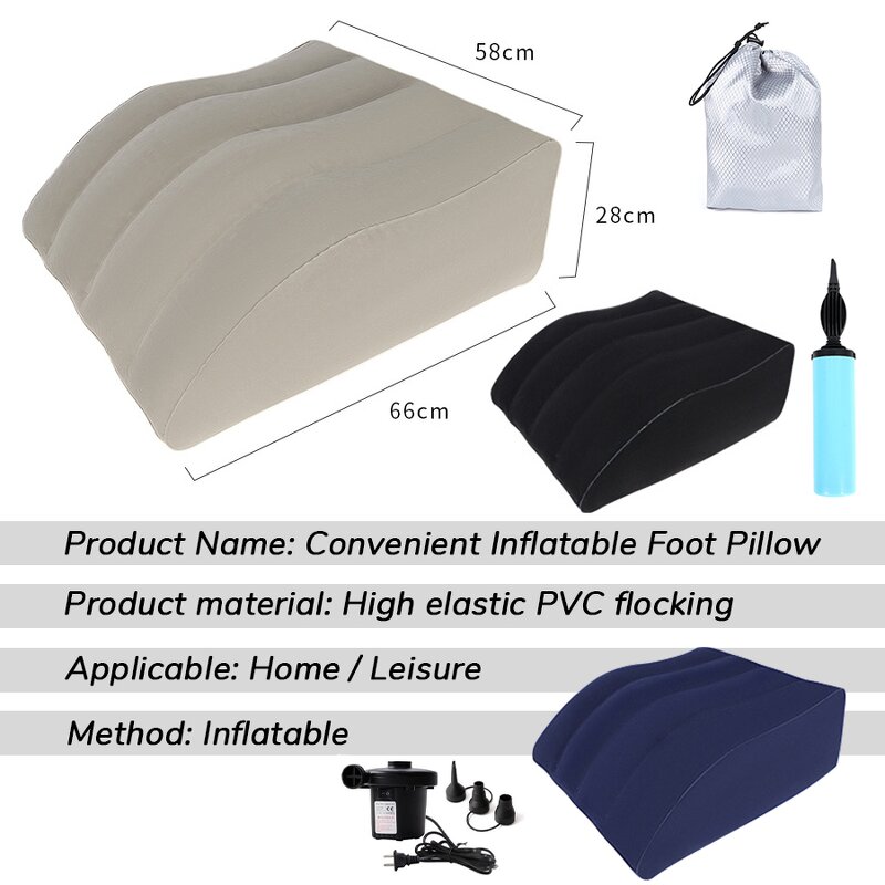 Inflatable Leg Rest - Anti-Slip with Storage Bag Home Leisure Comfort Tool