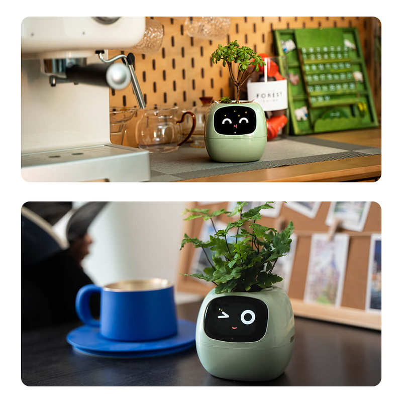 Smart Mimi Planter - AI Sensor Facial Interaction APP Self-Watering Novelty Gift