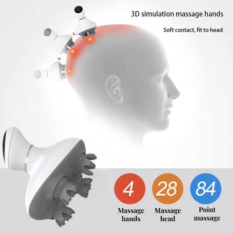 Head Massager Manufacturer - Rechargeable Waterproof Handheld HM01 Stress Relax Electric Scalp