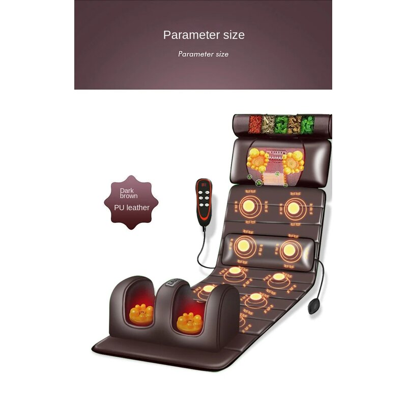 Massage Mattress Pad Manufacturer - with Detachable Neck Pillow Full Body Heated for Back Waist Leg