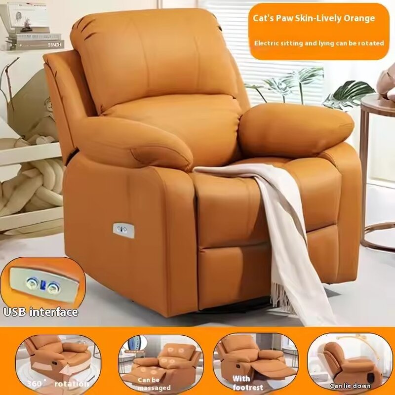 Massage Chair Manufacturer - Customizable Green Synthetic Leather Modern Recliner Extendable Foldable for Body