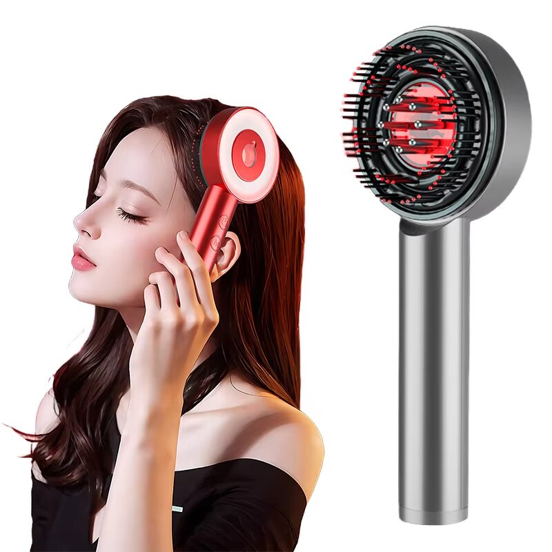 Scalp Massager Brush Manufacturer - with Red Blue Light Multi-Functional Hair Comb and Oil Applicator