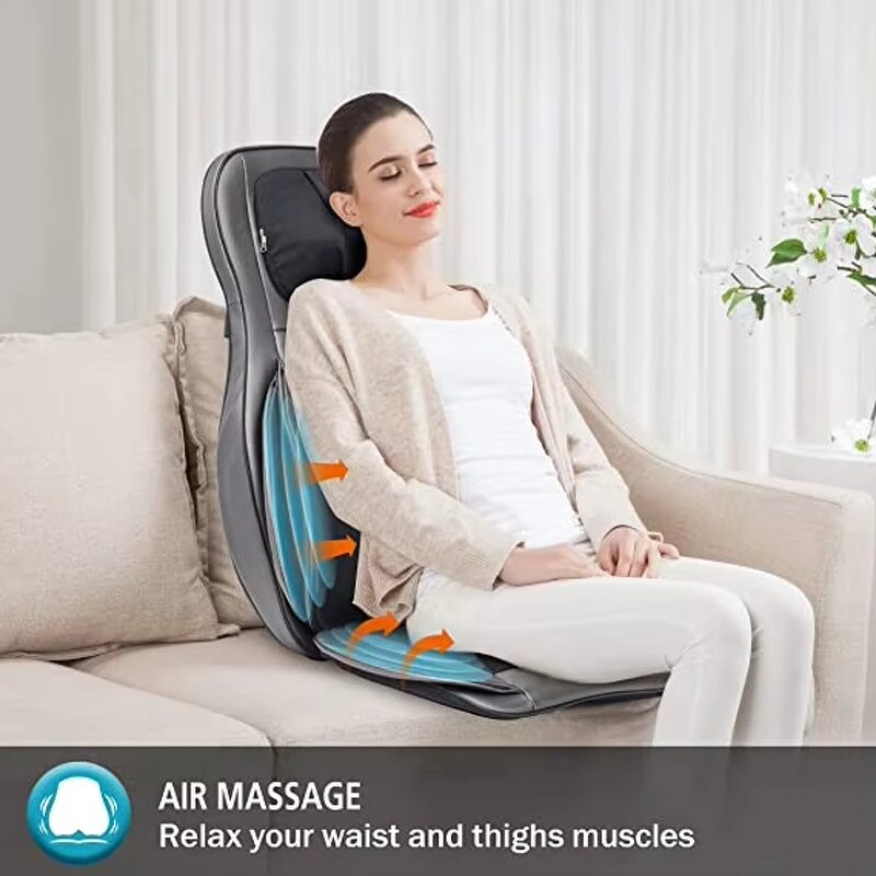 Back Massager Manufacturer - with Heat Deep Kneading Adjustable Shiatsu Chair Pad