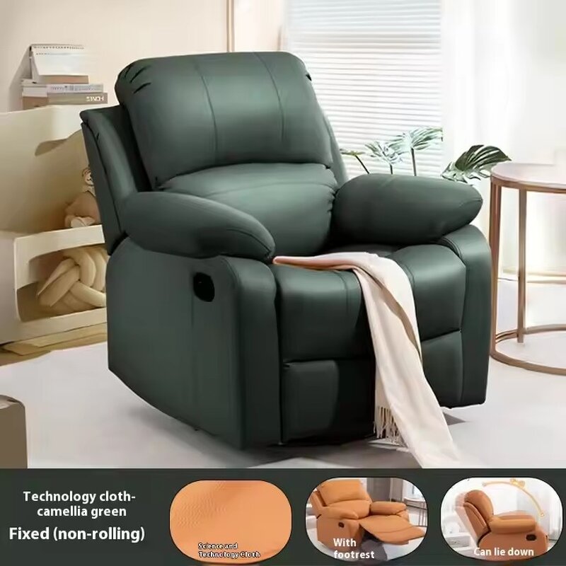 Massage Chair Manufacturer - High Quality Green Synthetic Leather Modern Recliner Customizable Extendable Foldable