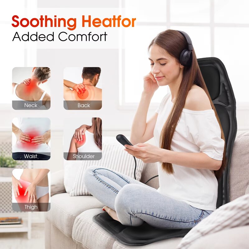 Massage Cushion Manufacturer - Portable Full Body Heating Relaxation Back Shiatsu for Car Home