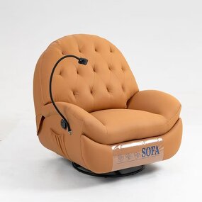 Recliner Sofa Chair Manufacturer - Modern Electric Single-Rotating Fabric Metal Multi-functional Rocking Lying