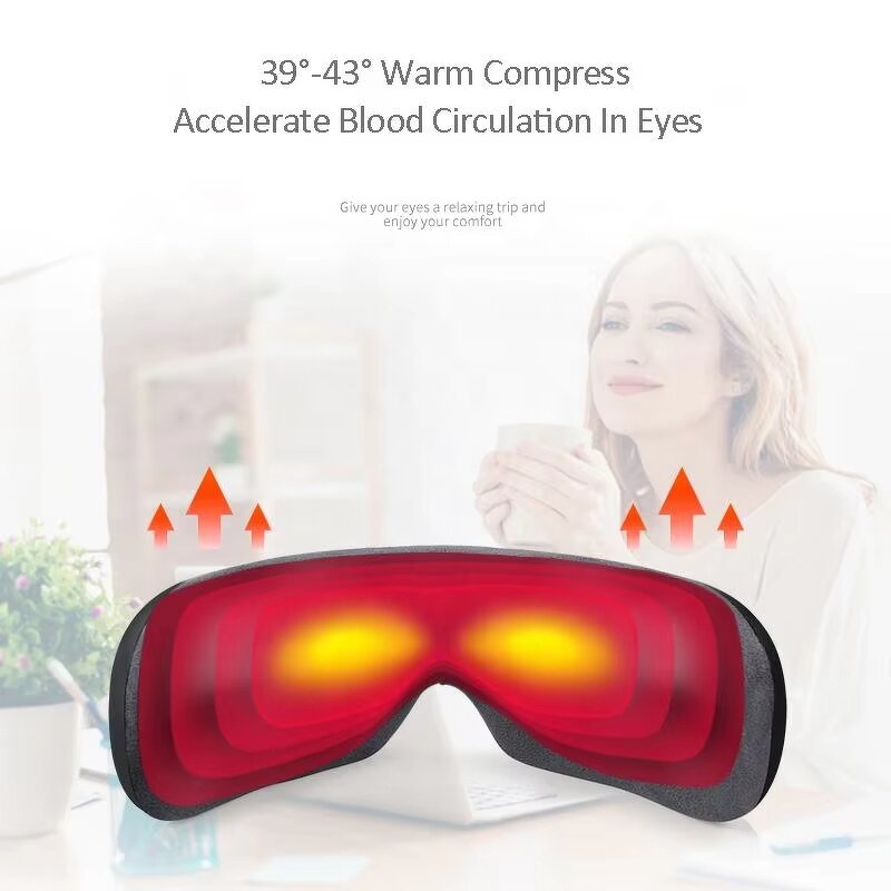 Eye Massager Manufacturer - Wireless Smart with Timing Control Heat Compression for Sleep Relief