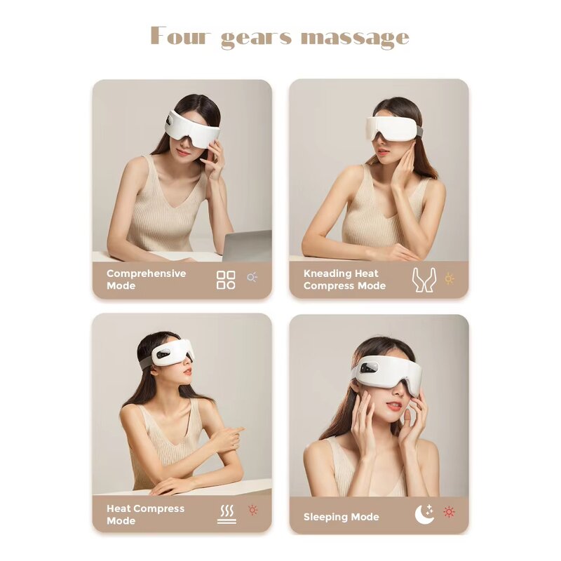 Eye Massager Manufacturer - Wireless Smart with Timing Control Heat Compression for Sleep Relief