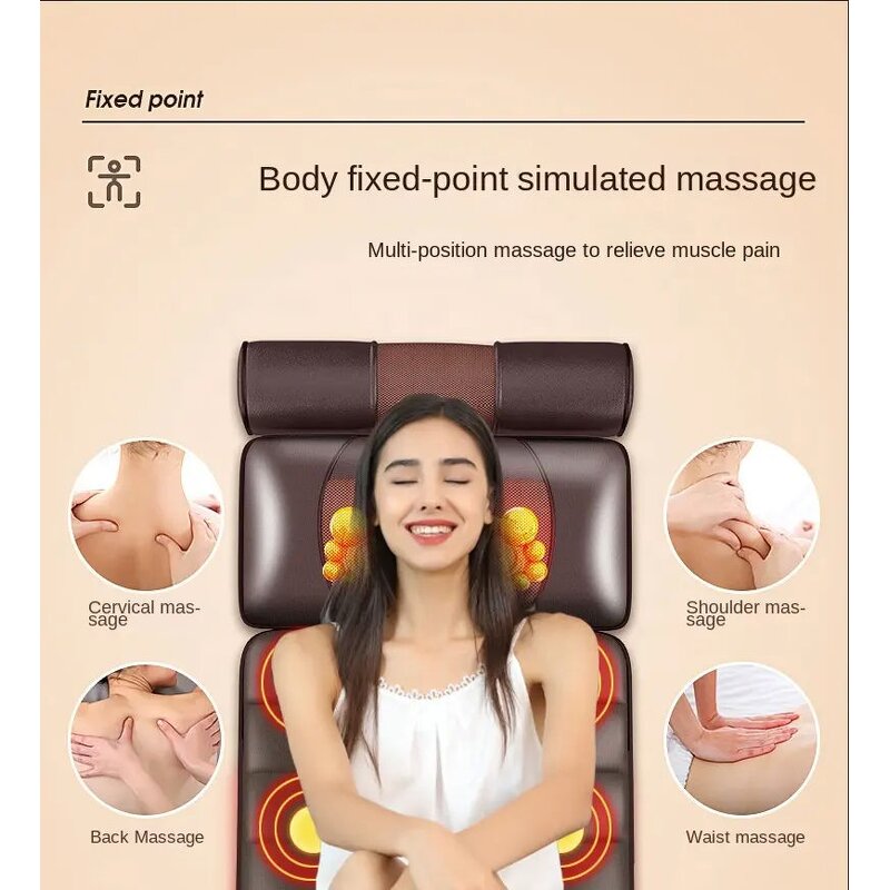 Massage Mattress Pad Manufacturer - with Detachable Neck Pillow Full Body Heated for Back Waist Leg