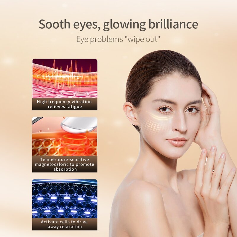 Heating Eye Massager - Heat & Vibration for Dark Circles Eye Puffiness