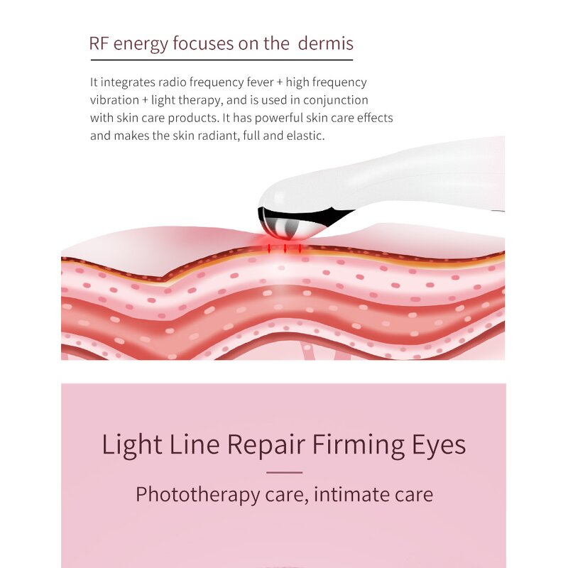 Mini RF Pen - Home Use Eye Massager Warm Vibration Dark Circle Remover