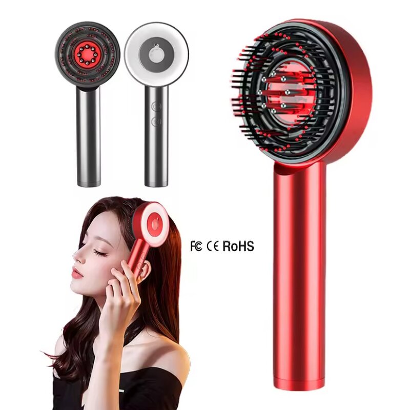 EMS Scalp Massager Comb - USB Electric Hair Oil Applicator for Circulation