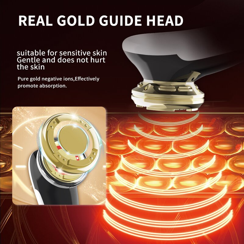 Face Neck Massager - Hot Cold LED EMS Multi-Functional Anti-Aging Device