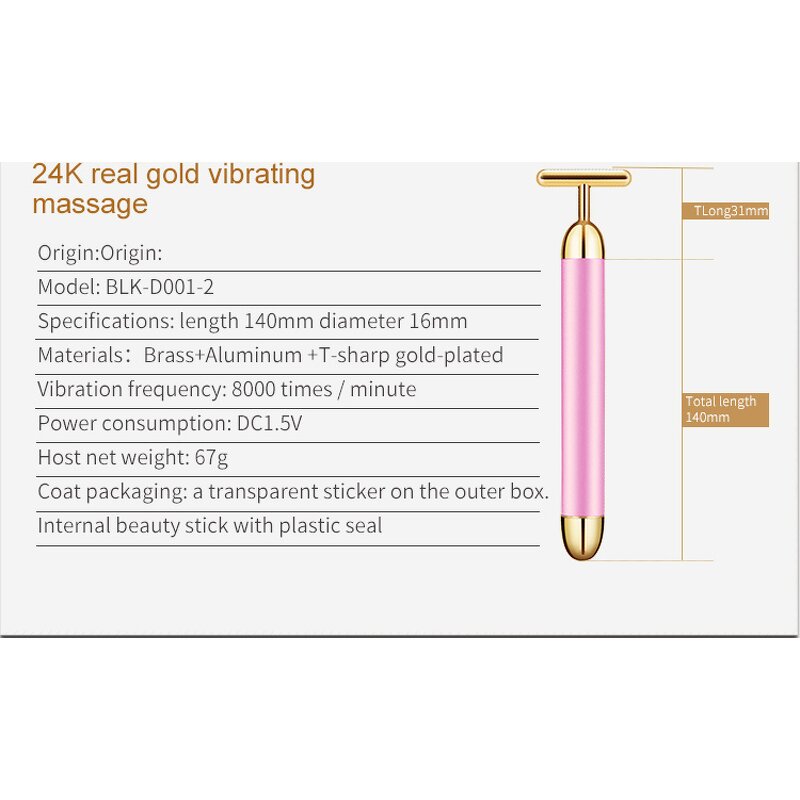 24k Gold Face Lifting Massager - Neck & Face Beauty Gift Device
