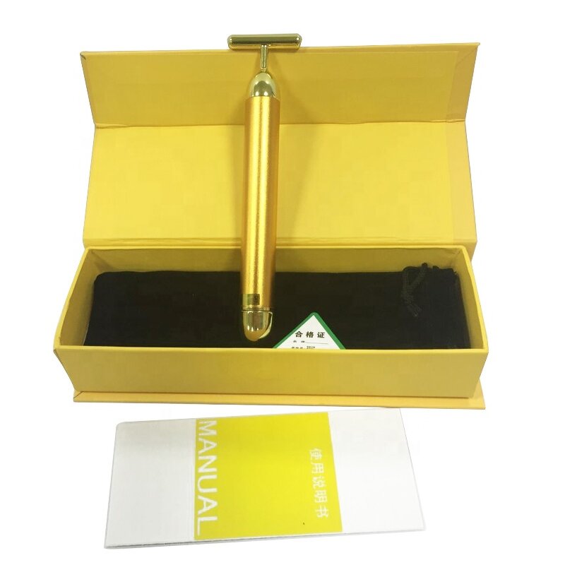 2 in 1 Face Massager - Golden 3D Roller T Shape Arm Eye Nose Tool