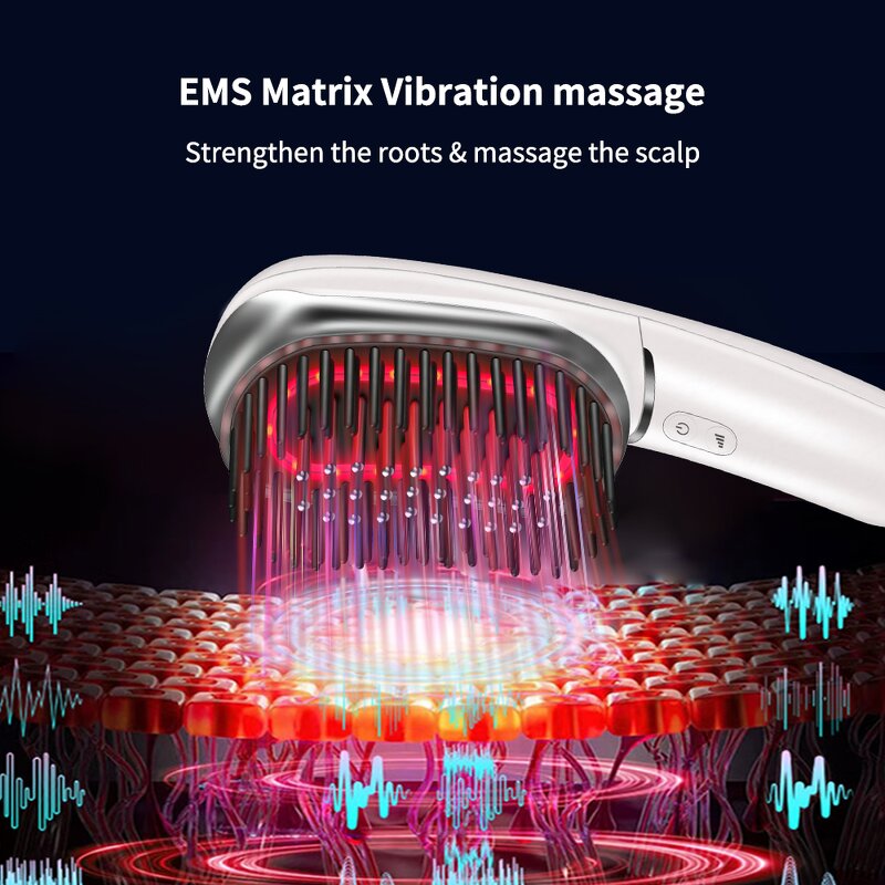 LED Laser Hair Growth Comb - 2025 New Electric Vibrating Scalp Massager