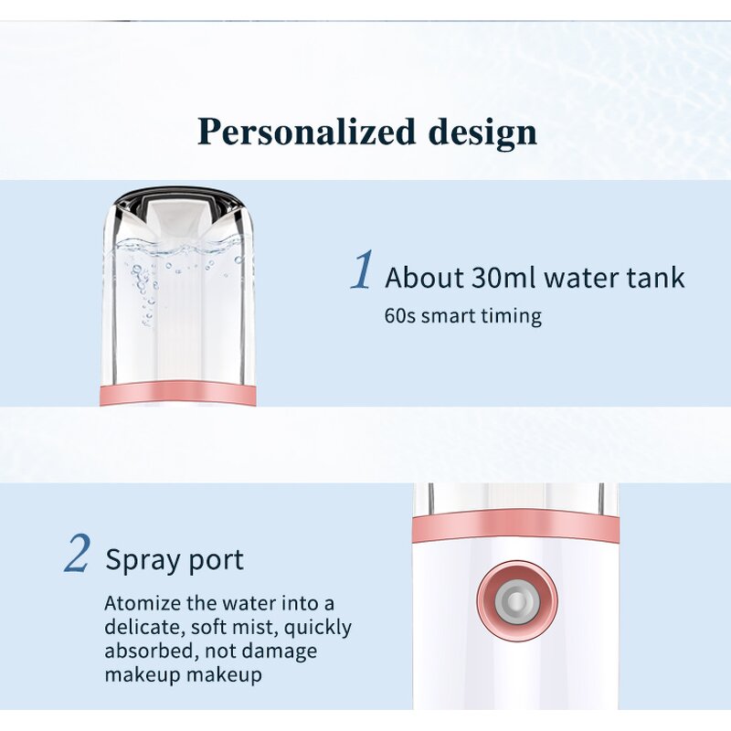 Mini Mist Sprayer - BLK Shein TikTok Portable Nano Facial Steamer