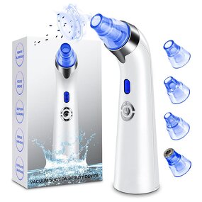 Heated Vacuum Blackhead Remover - Electric Pimple Suction Extractor Kit