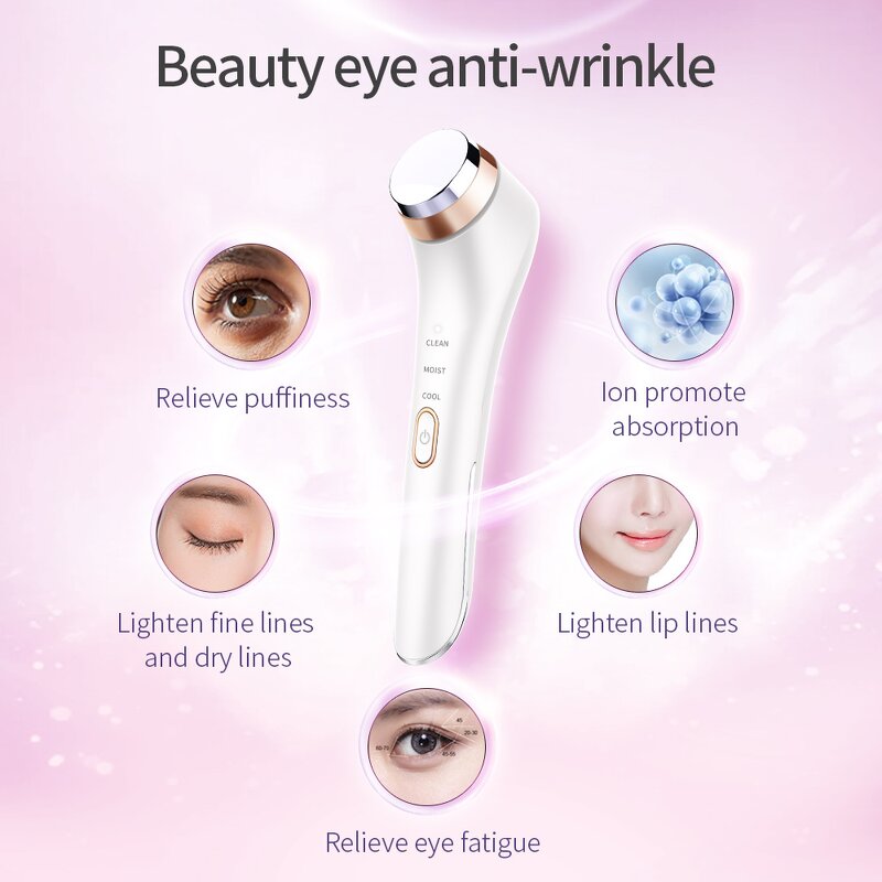 Hot Cold Eye Massager - Vibration Ion Type C Anti-Wrinkle Dark Circle Tool