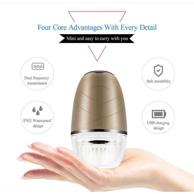 Sonic Heat Face Clean Brush - Shenzhen Electric Pore Exfoliators Tool