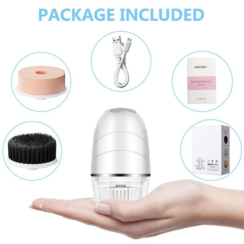Electric Silicone Facial Cleansing Brush - OEM Portable Triangle Mini Tool