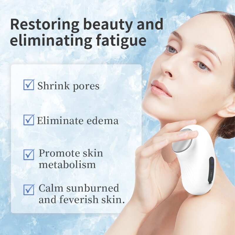 Facial Beauty Device - USB Hot Cold Vibration Skin Rejuvenation Tightening