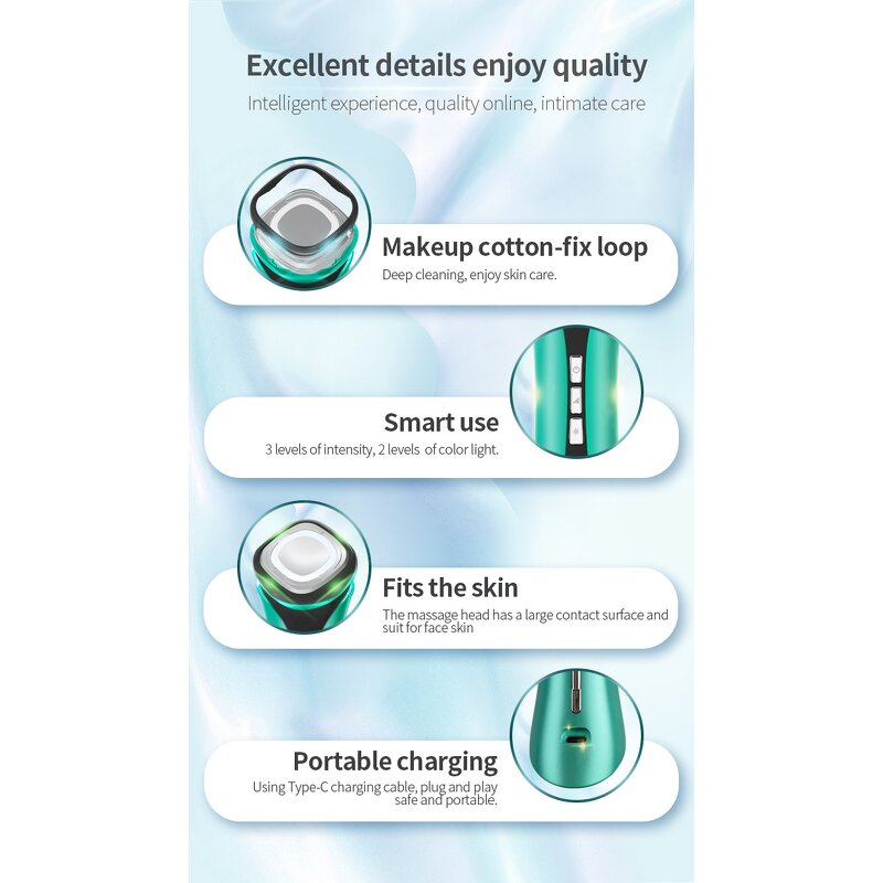 EMS Derma Rolling System - LED Photon Galvanic Facial Skin Rejuvenation