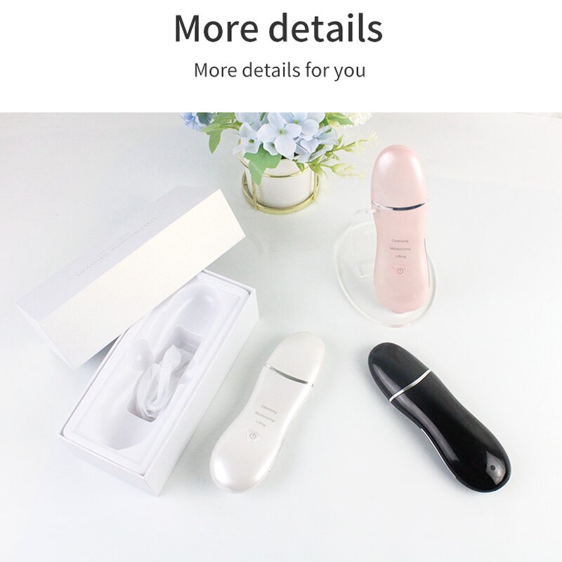 Ultrasonic Skin Scrubber - Shein EMS Face Cleanser Hydra Lifting Device
