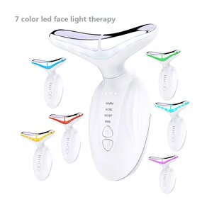 Face Neck Lifting Massager - Vibration 7 Color LED Anti Wrinkle Device