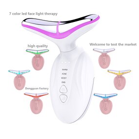 EMS Face Neck Lifting Device - 7 Color LED Light Therapy Wrinkle Remover