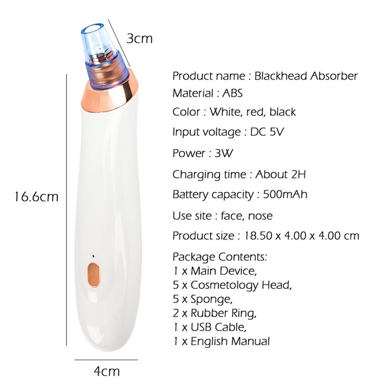 Electric Pore Vacuum Cleaner - OEM Strong Suction Blackhead Extractor