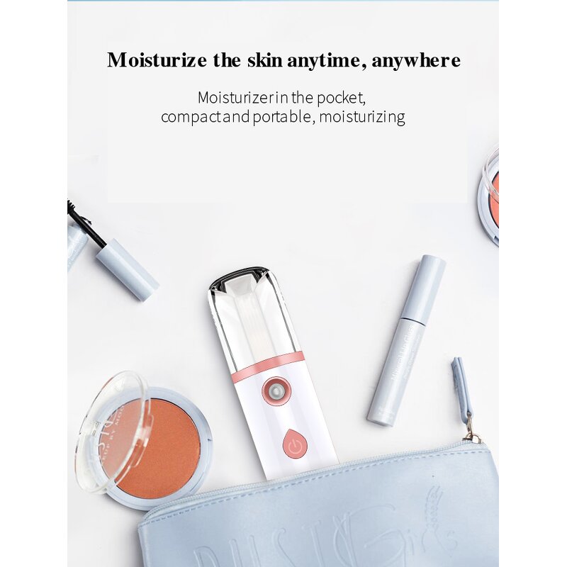Portable Nano Mist Sprayer - Moisture Facial Steamer for Face Hydration
