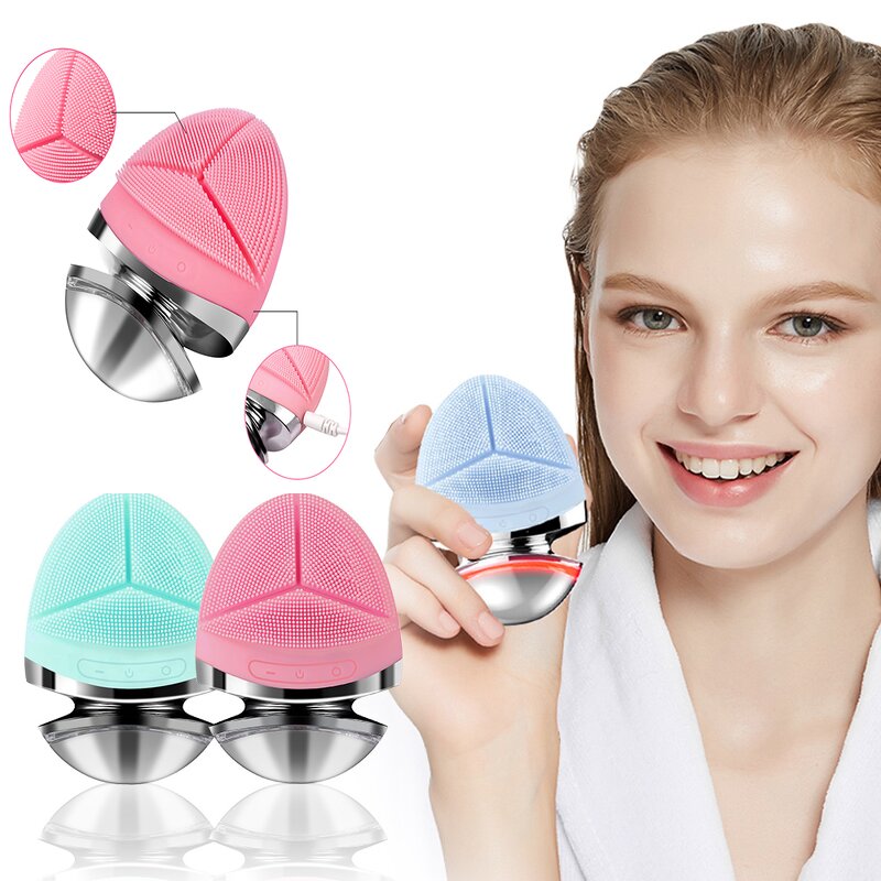 Sonic Electric Makeup Remover Brush - ABS Stainless Steel Pore Exfoliator