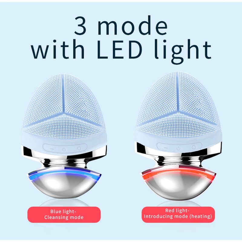 Sonic Electric Makeup Remover Brush - ABS Stainless Steel Pore Exfoliator