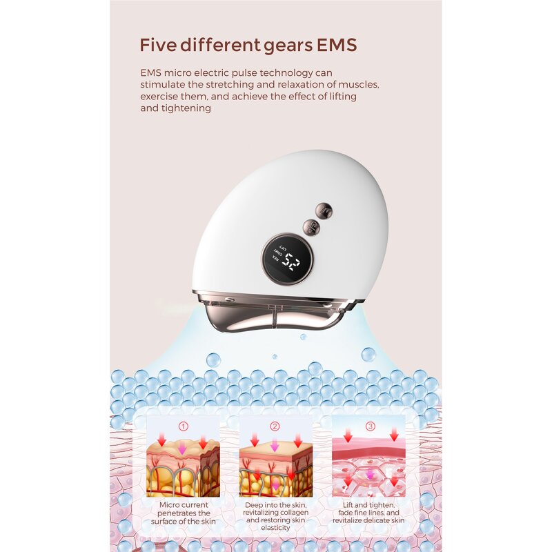 Electric Gua Sha Board - 2025 Portable EMS LED Face Neck Lifting Tool