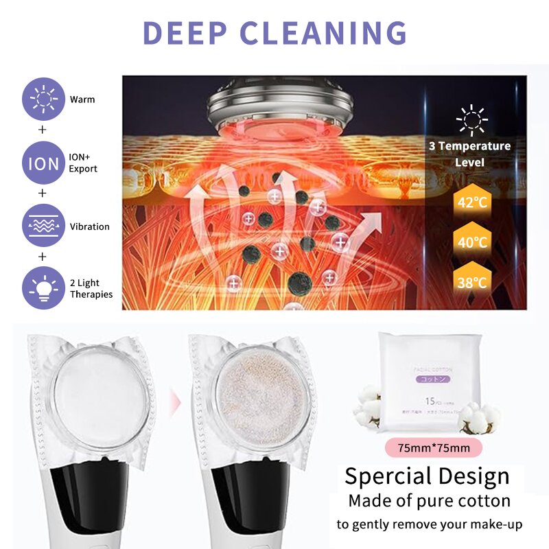 Face Neck Massager - Hot Cold LED EMS Multi-Functional Anti-Aging Device