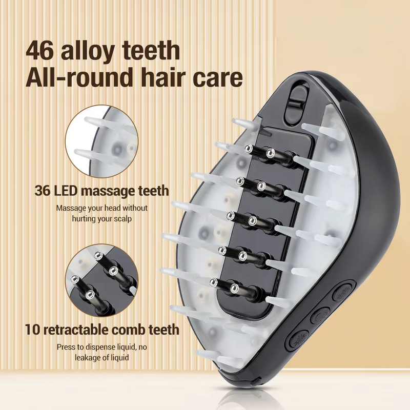 Electric Scalp Massage Comb - 2025 Portable Hair Growth Relaxing Brush