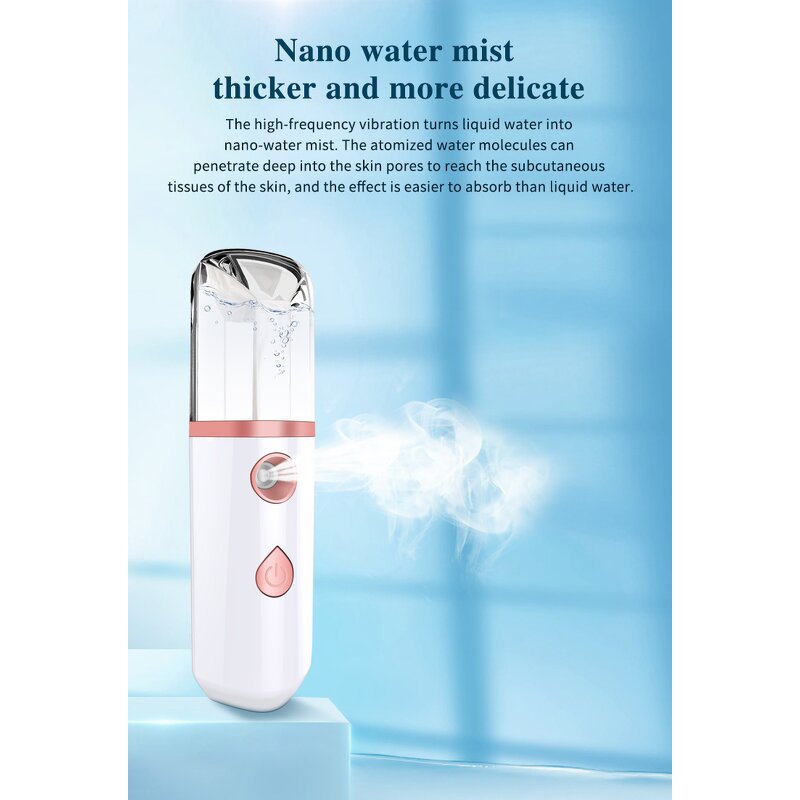 Mini Mist Sprayer - BLK Shein TikTok Portable Nano Facial Steamer