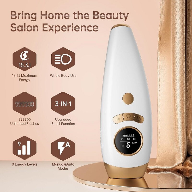 Ice Cooling IPL Epilator - Home Light Painless Permanent Hair Remover