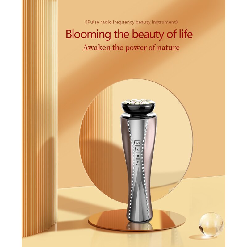 SPA EMS RF Facial Massager - Luxury Hand Held LED Therapy Skin Tightening