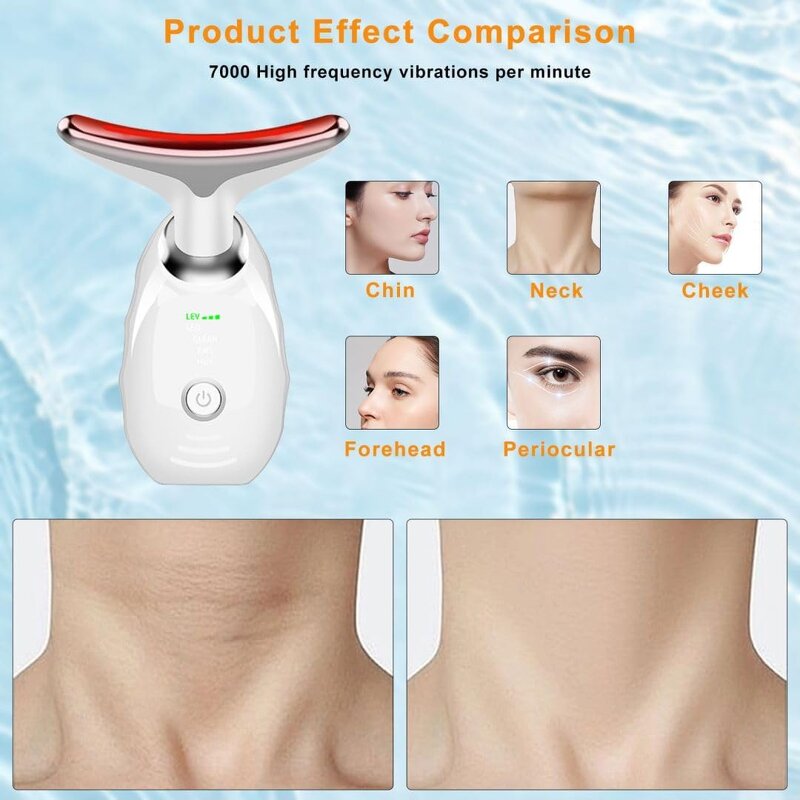 LED Face Neck Beauty Device - 2025 Best Selling 7 Color Home Use Tool