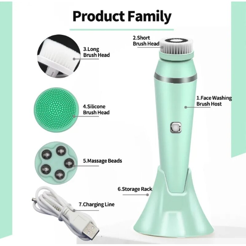 High Frequency Facial Massager - Colorful LED Light Therapy Skin Tightener