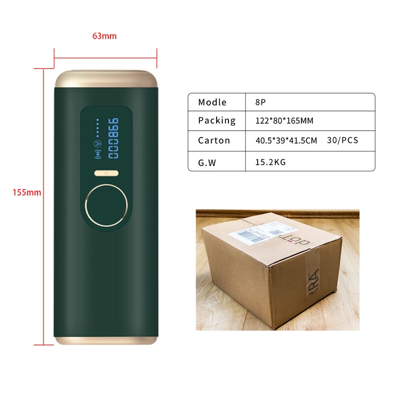 Rechargeable IPL Hair Remover - Painless Flash Laser Facial Body Tool