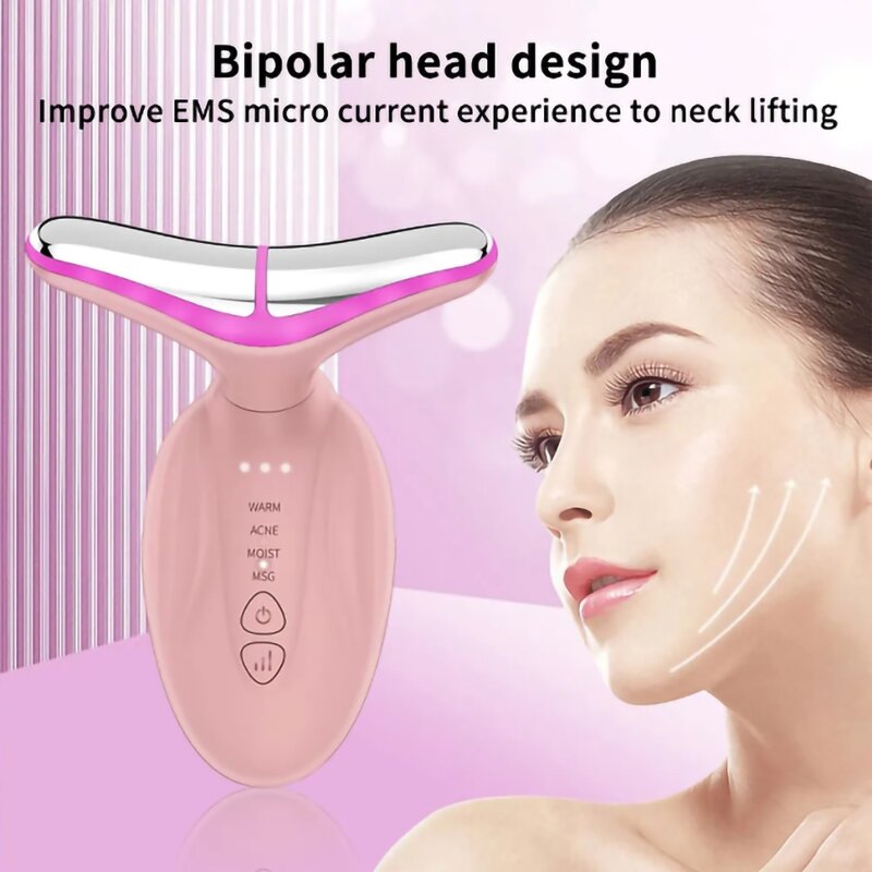 Neck Lifting Massager - LED Photon Therapy Heating Wrinkle Remover Tool